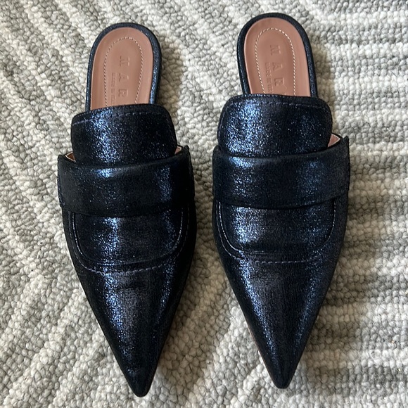 New Marni Blue Metallic Mules 37.5 - Picture 4 of 15